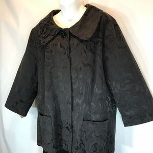 Sag Harbor Stretch Woman Black Jacquard Coat 20W